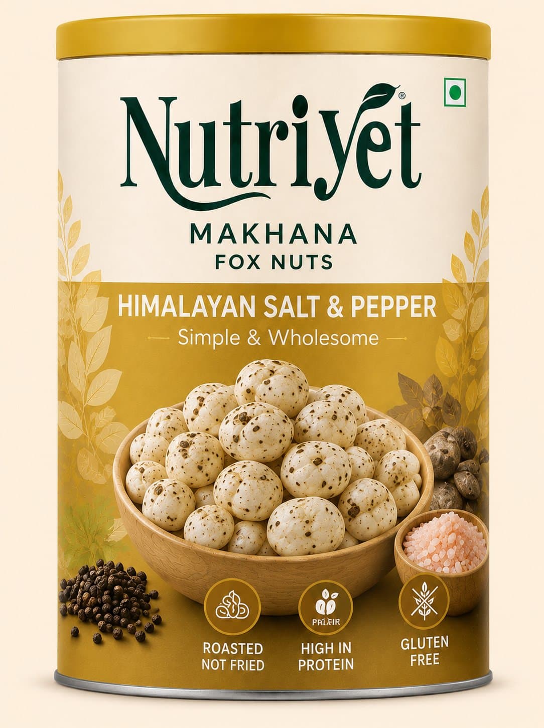 NutriYet Himalayan Salt & Pepper Makhana 80g